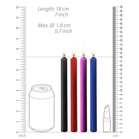 Lot de 4 bougies SM Teasing Wax Multicolore