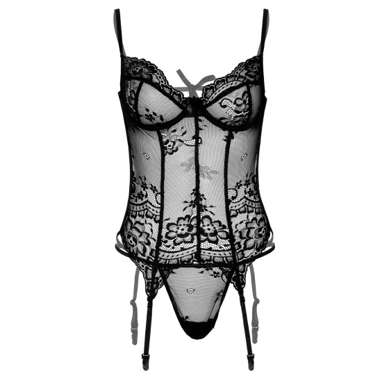 Body Porte-Jarretelles + String Cami Garter Noir
