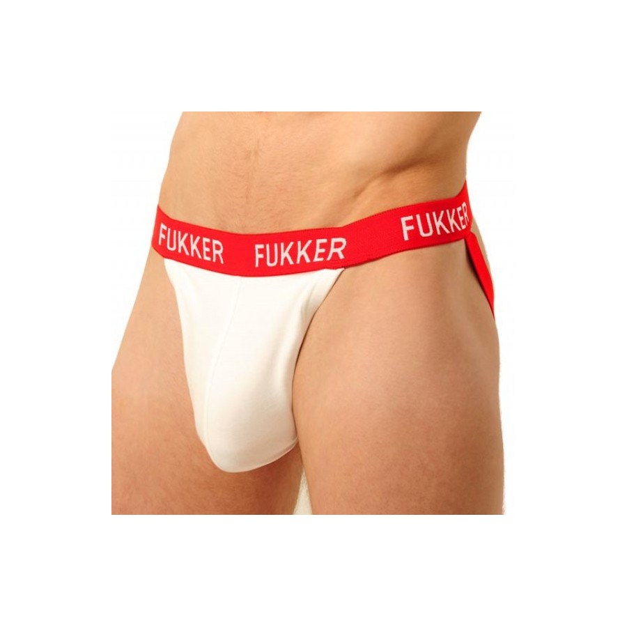 Jockstrap Fukker Blanc et Rouge