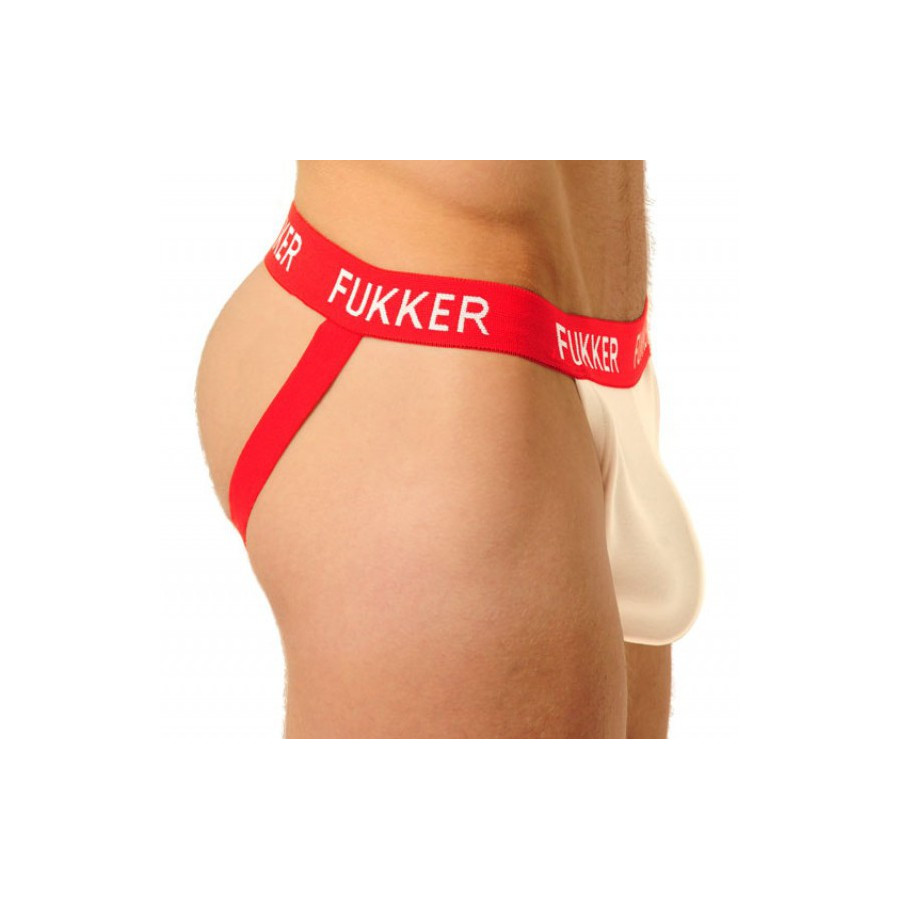 Jockstrap Fukker Blanc et Rouge