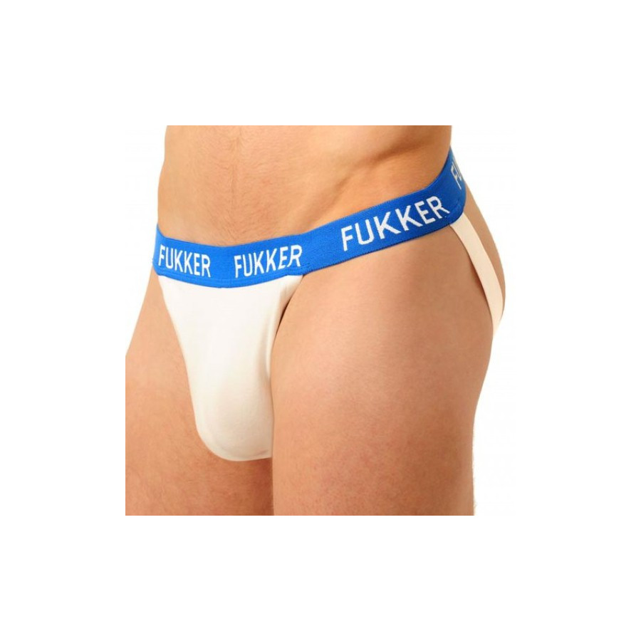 Jockstrap Fukker Blanc et bleu