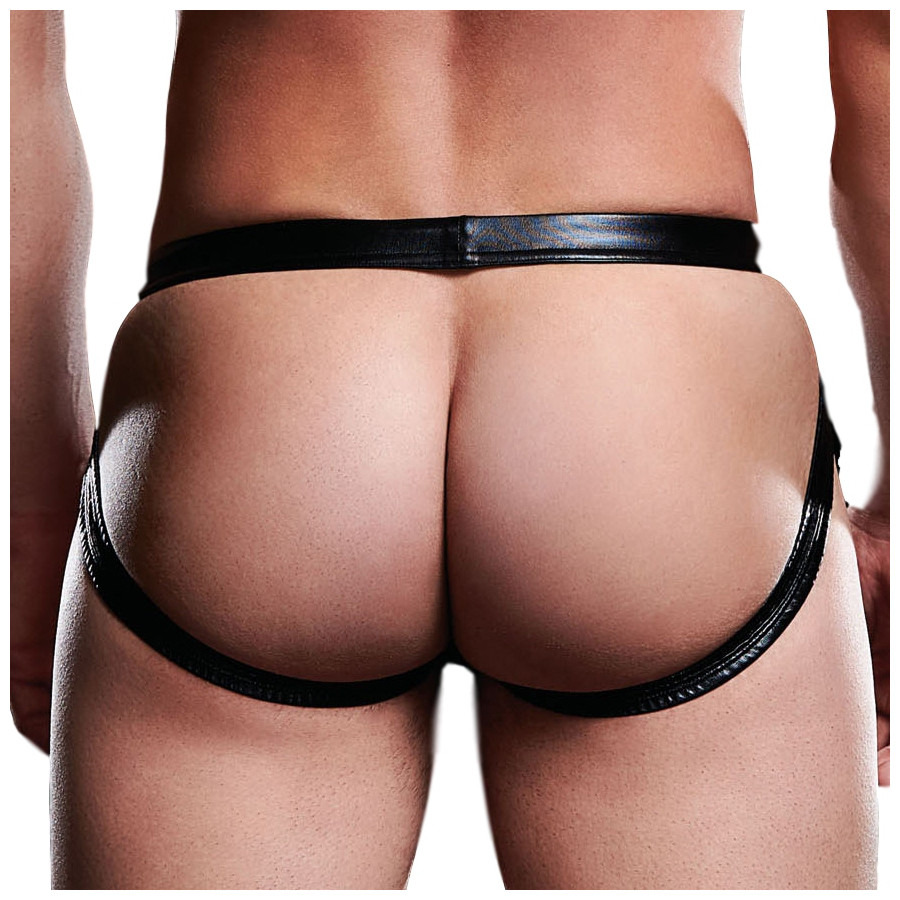 Jockstrap Effet Mouillé Noir