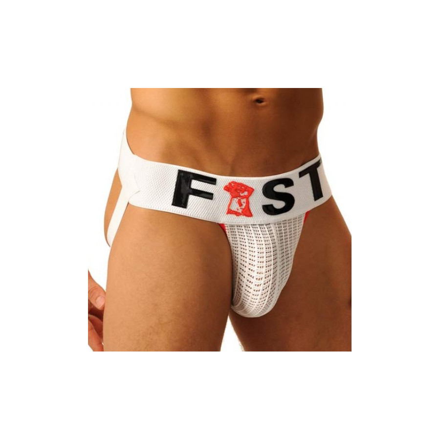 Jockstrap Fist logo Blanc