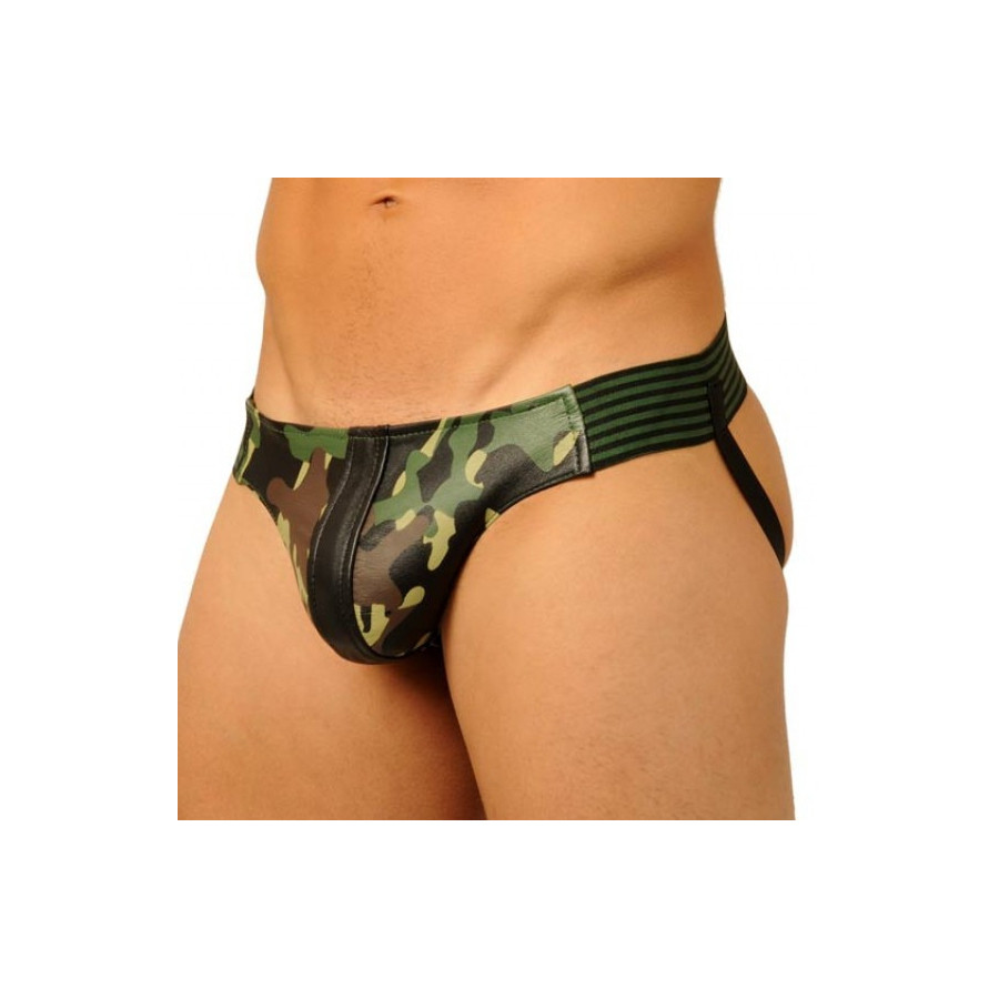 Jockstrap Fist Leather Camo Army