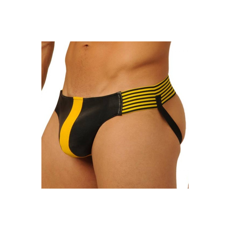 Jockstrap Fist Leather Jaune