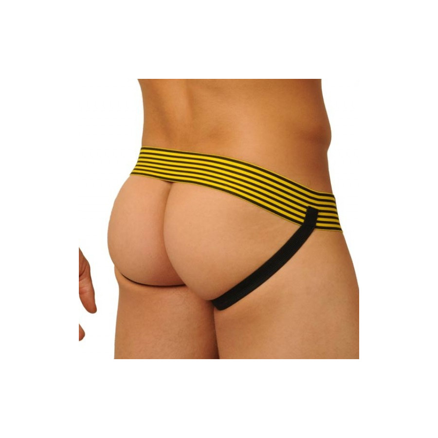 Jockstrap Fist Leather Jaune