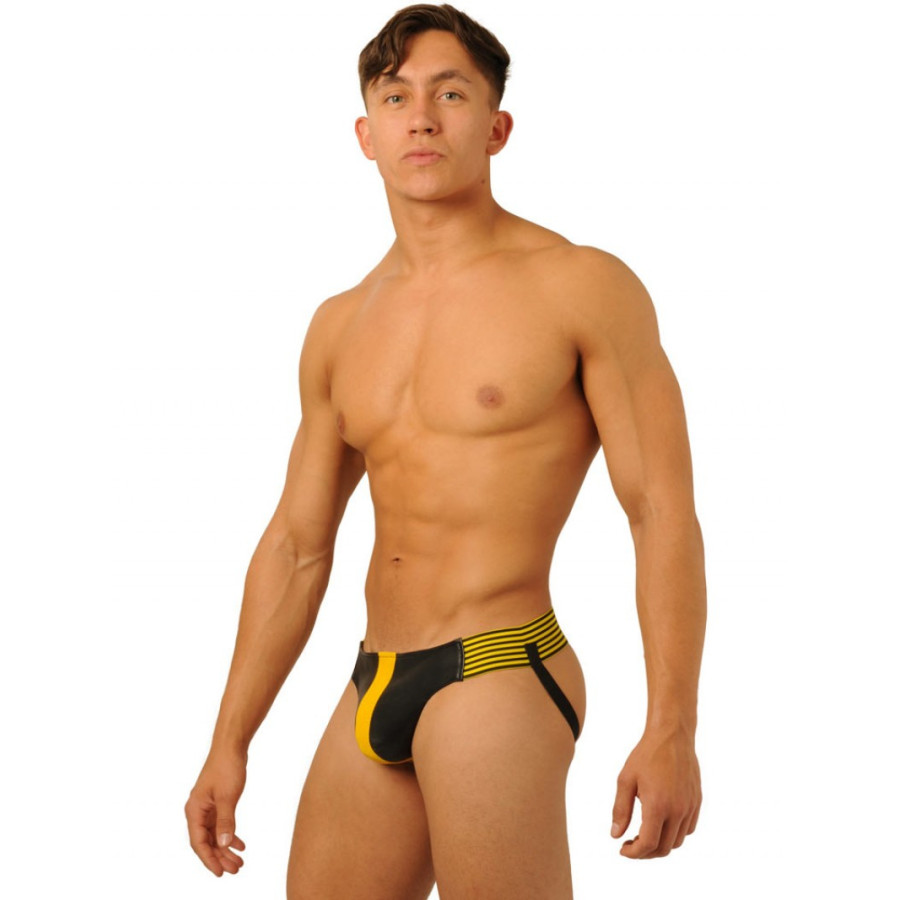 Jockstrap Fist Leather Jaune