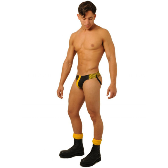 Jockstrap Fist Leather Jaune