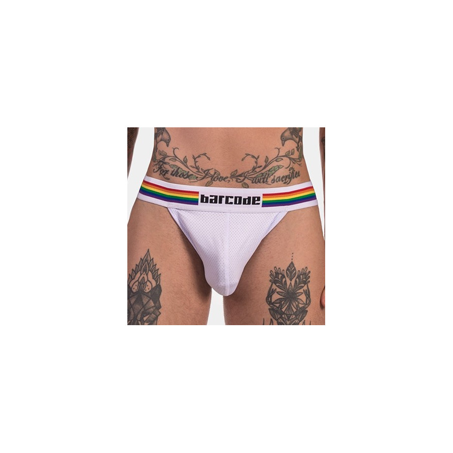 Jockstrap Barcode Pride Blanc