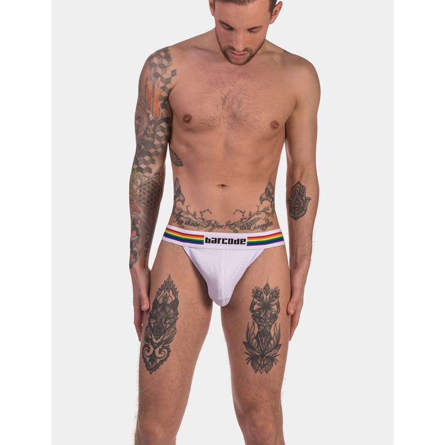 Jockstrap Barcode Pride Blanc