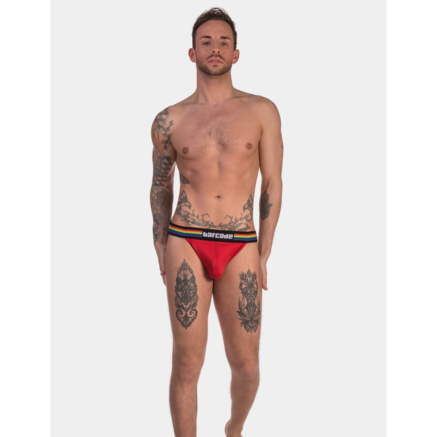 Jockstrap Barcode Pride rouge