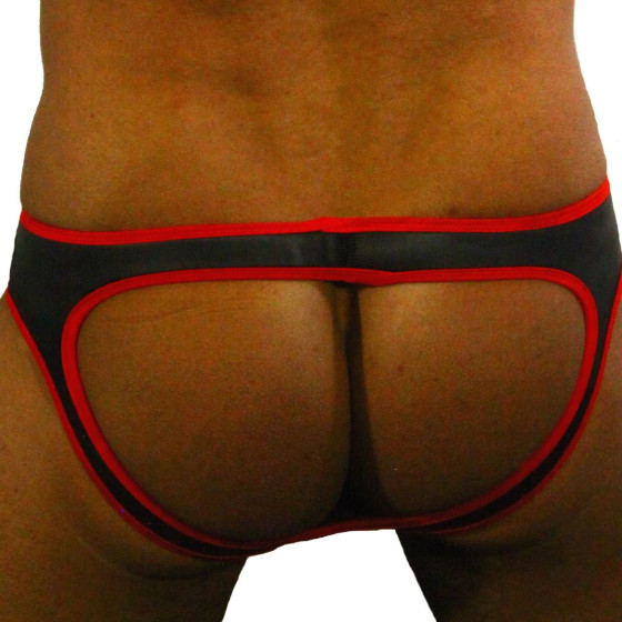 Jockstrap néoprène Noir-Rouge