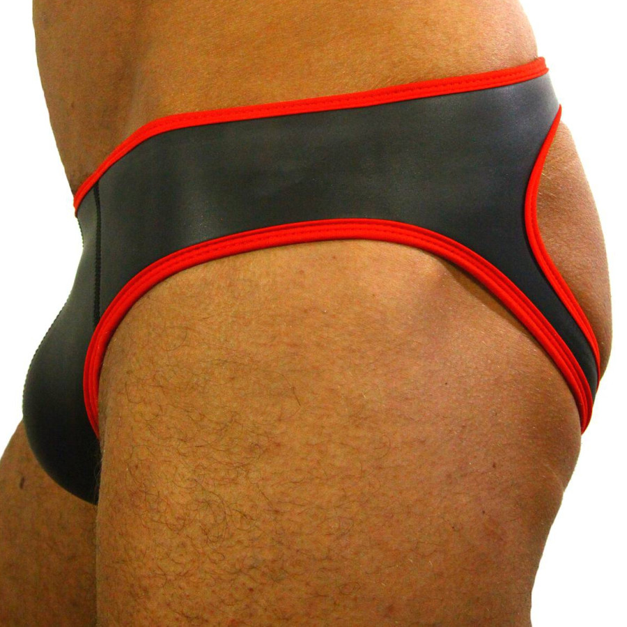 Jockstrap néoprène Noir-Rouge