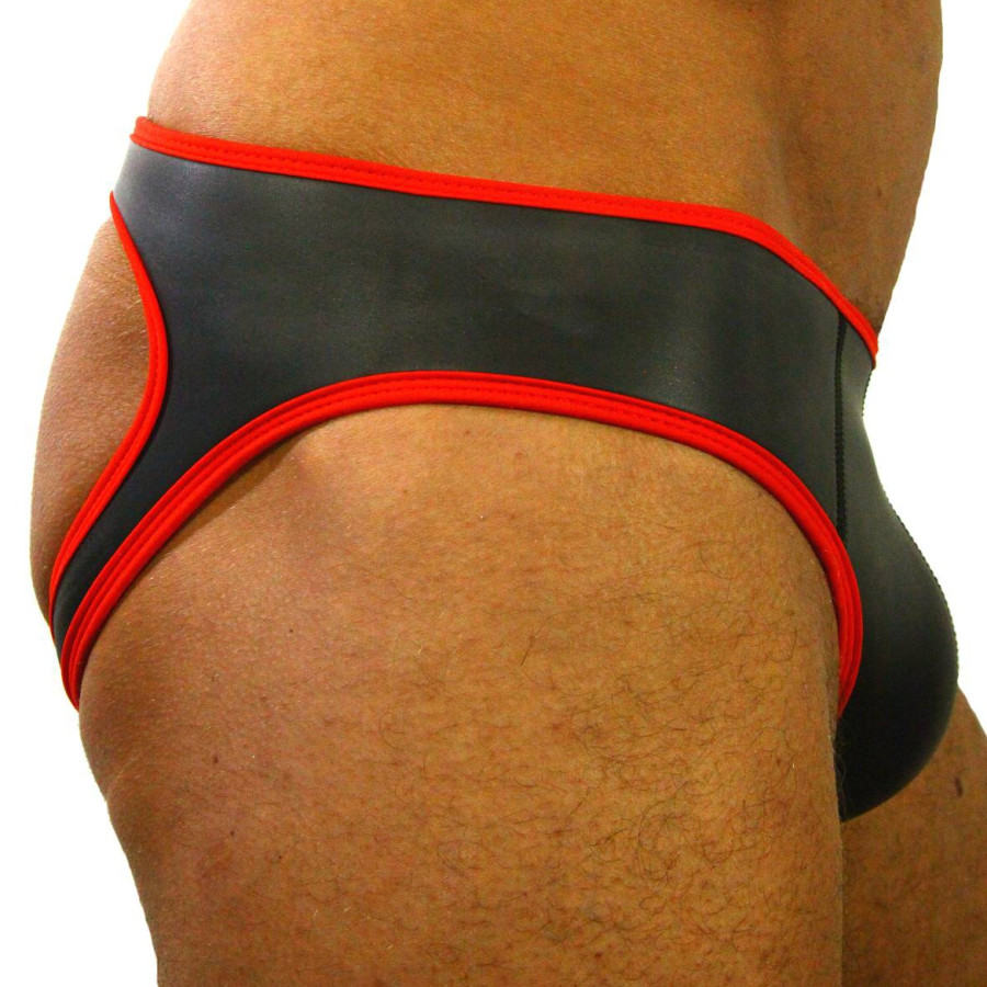 Jockstrap néoprène Noir-Rouge