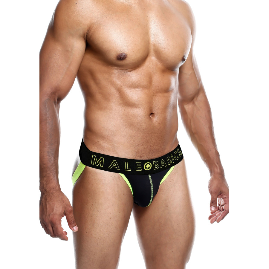 Jockstrap NEON MaleBasics Noir-Jaune