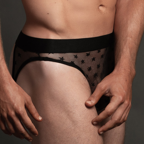 Jockstrap fin Star Noir