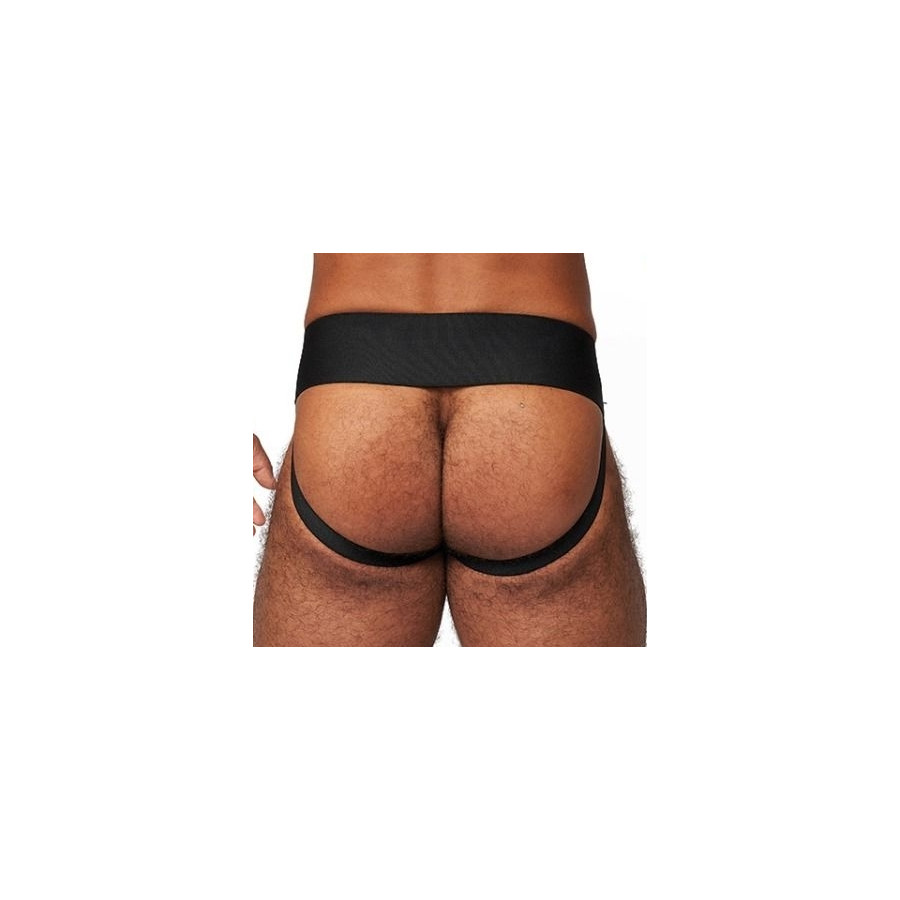 Jockstrap en cuir Mister B Noir-Rouge