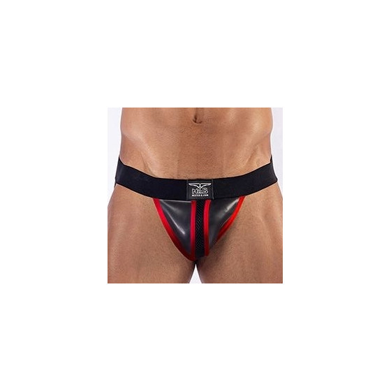 Jockstrap en néoprène Mister B Noir-Rouge