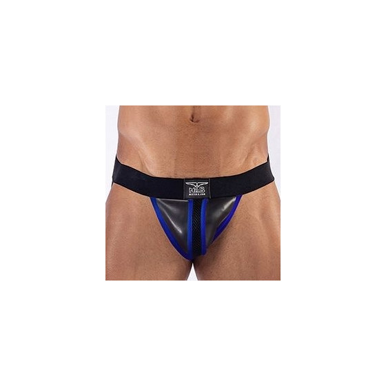 Jockstrap en néoprène Mister B Noir-Bleu