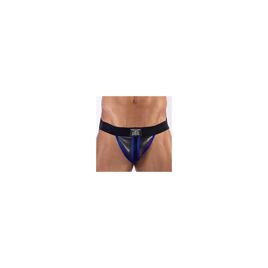 Jockstrap en néoprène Mister B Noir-Bleu