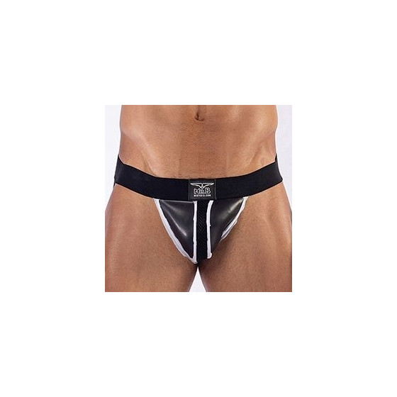 Jockstrap en néoprène Mister B Noir-Blanc