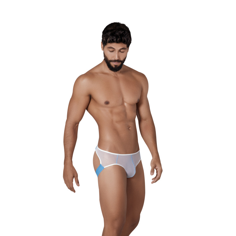 Jockstrap transparent Hunch Blanc-Bleu