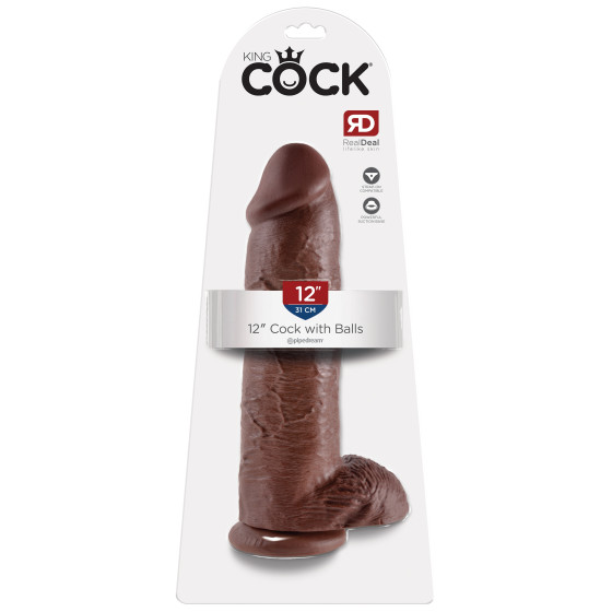 Gros gode King Cock 26 x 7.8 cm Brown