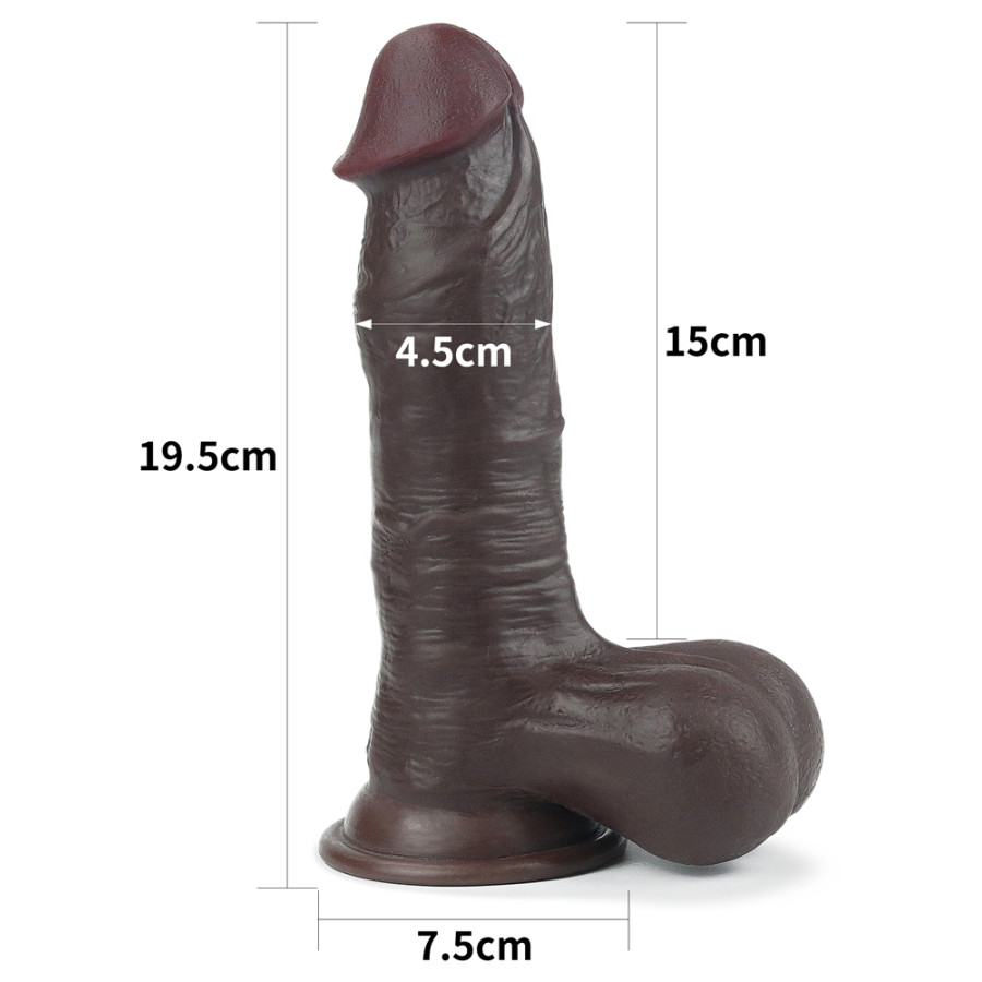 Gode Sliding Skin 15 x 4.5cm Marron