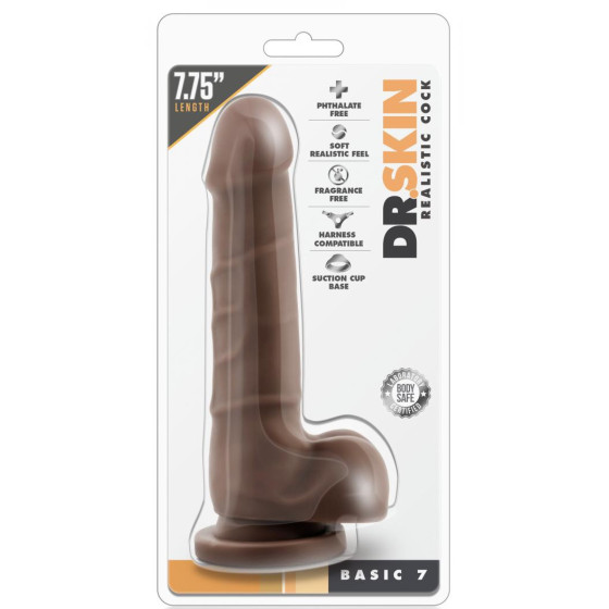 Gode réaliste Basic Up Dr Skin 14 x 3.5cm Marron Marron