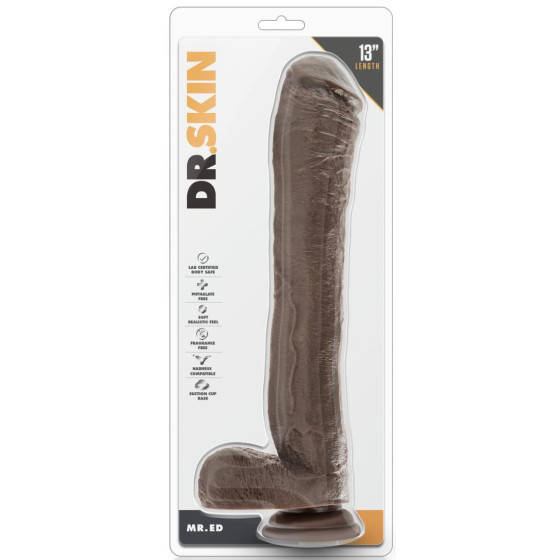 Gode réaliste mr Ed Dr Skin 28 x 5.5cm Marron