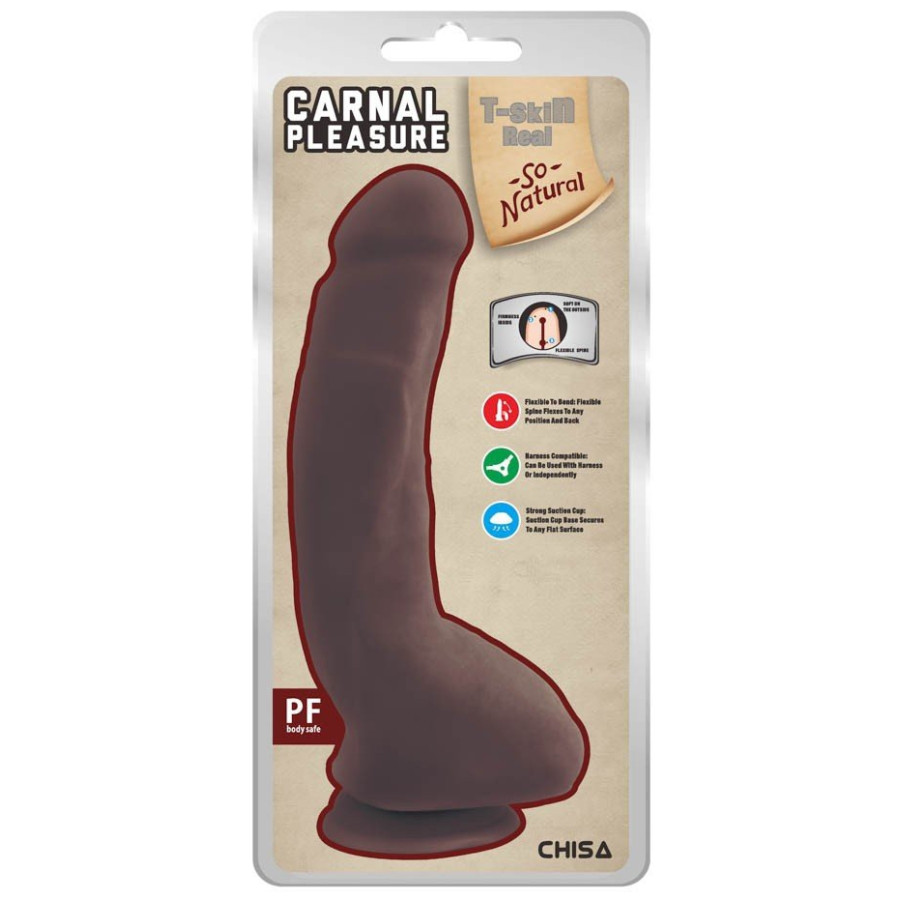 Gode réaliste Carnal Pleasure 16 x 4cm Marron