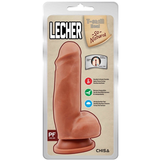 Gode réaliste Lecher 12 x 4.8cm Latino