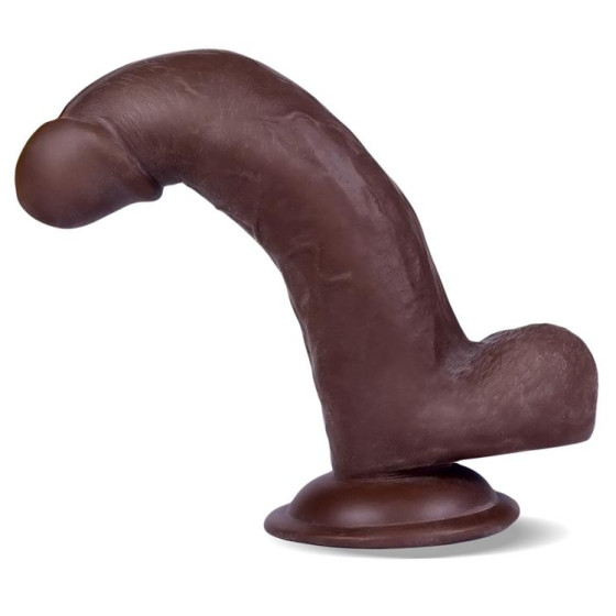 Gode réaliste Slidy Cock 15 x 4cm Marron