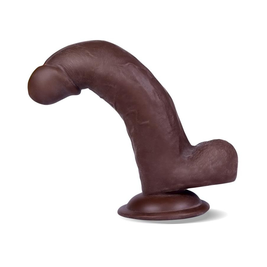 Gode réaliste Slidy Cock 15 x 4cm Marron