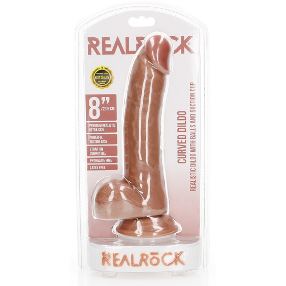 Gode réaliste Curved RealRock 17 x 4.3cm Latino