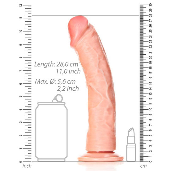 Gode réaliste Mega Curved RealRock 25 x 5.6cm