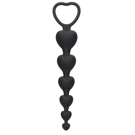 Chapelet silicone Anal Heart 15 x 3.2cm