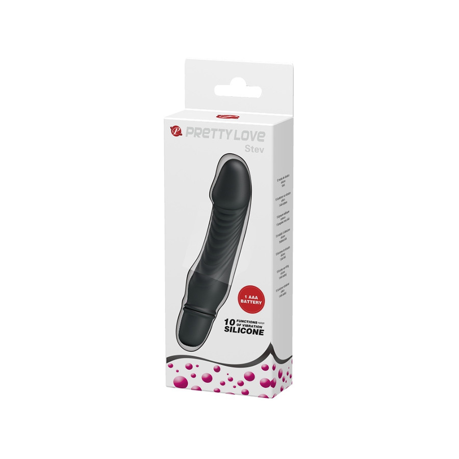 Vibromasseur Stev Pretty Love 11 x 2.8 cm Noir