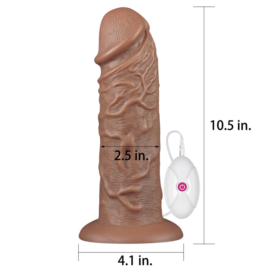 Gode vibrant Chubby Dildo 23 x 6.5 cm Marron