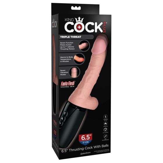 Gode à poussée King Cock Thrusting 14 x 3.6 cm