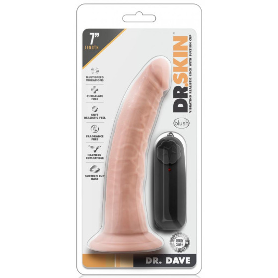 Gode vibrant Dr Dave Dr Skin 18 x 4cm