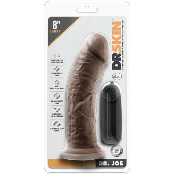 Gode vibrant Dr Joe Dr Skin 19 x 4.7cm Marron