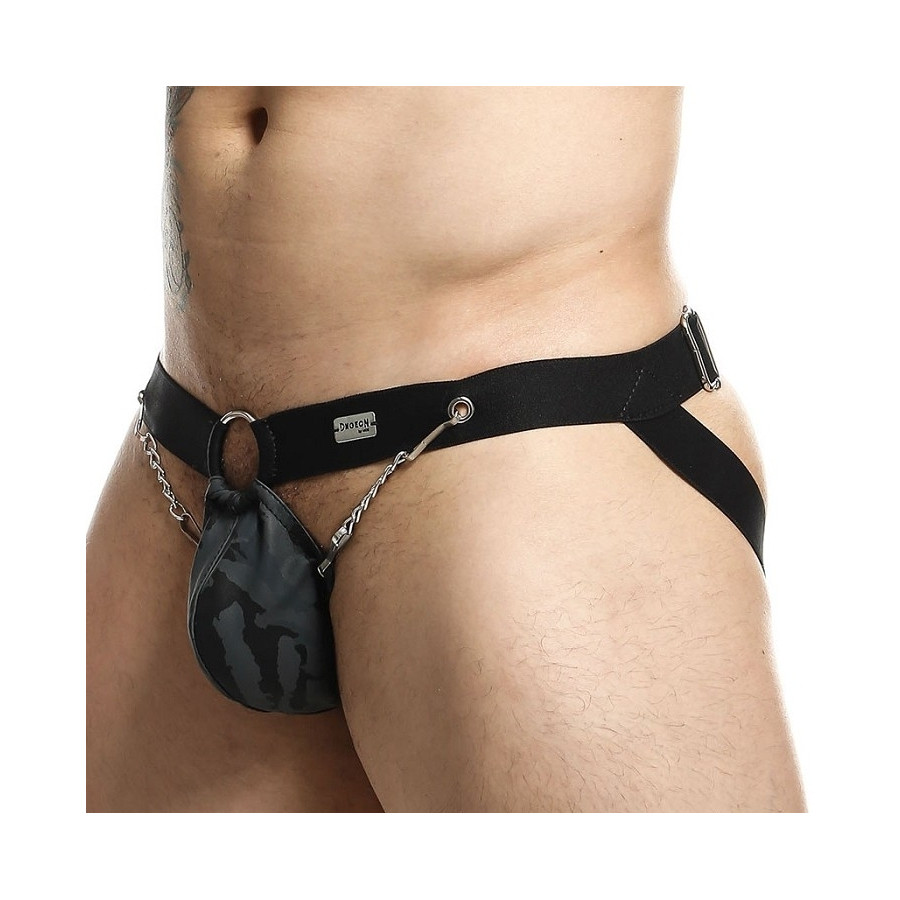 Jockstrap Ring & Chain Dngeon Gris