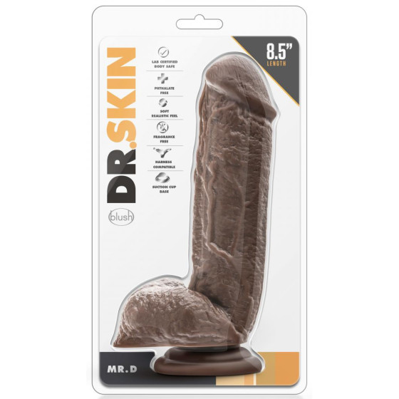 Gode réaliste Mr D Dr Skin 17 x 5cm Marron