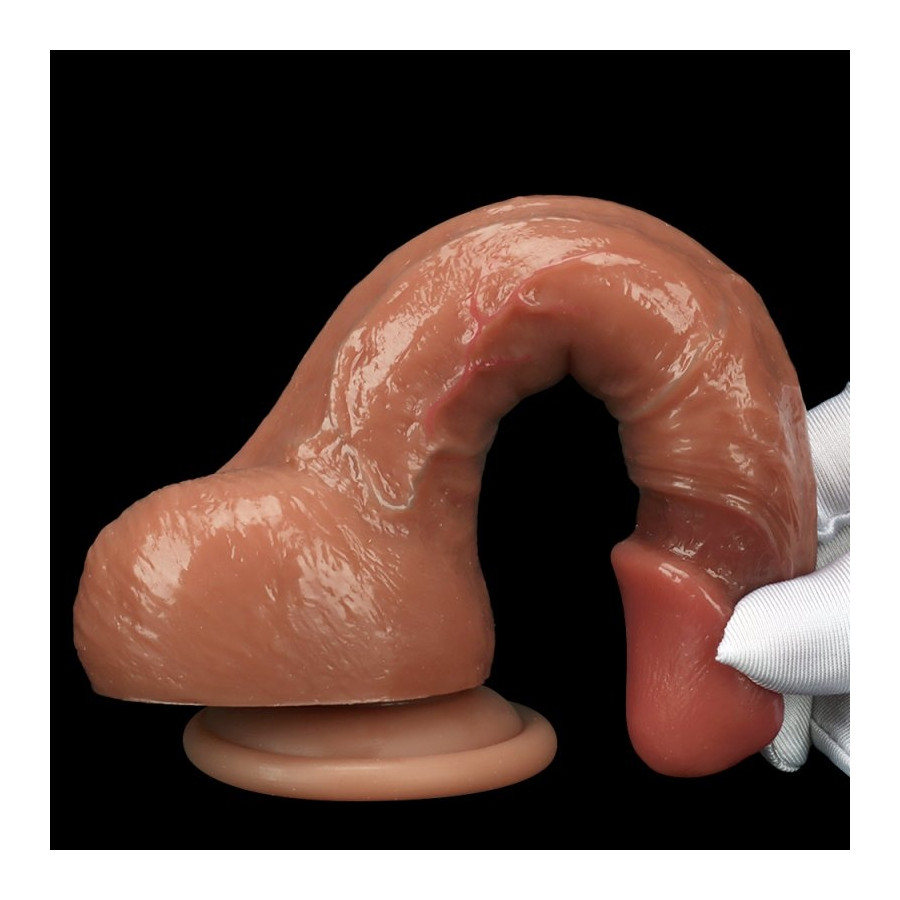 Gode Realdick 14 x 4cm Marron